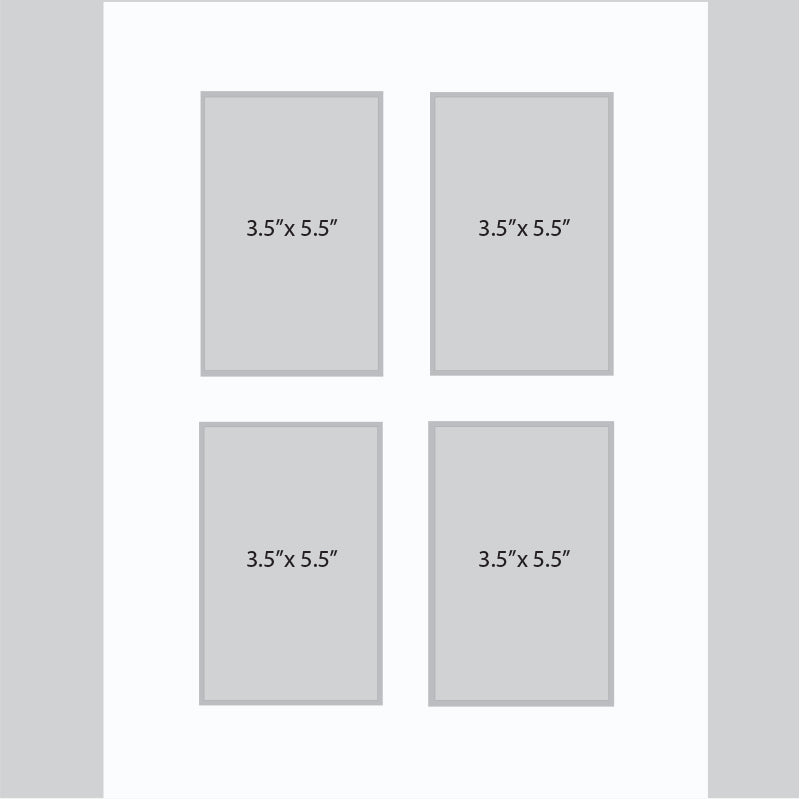 Gray Mat Board Frame for 4x6, 5x7, 8x10